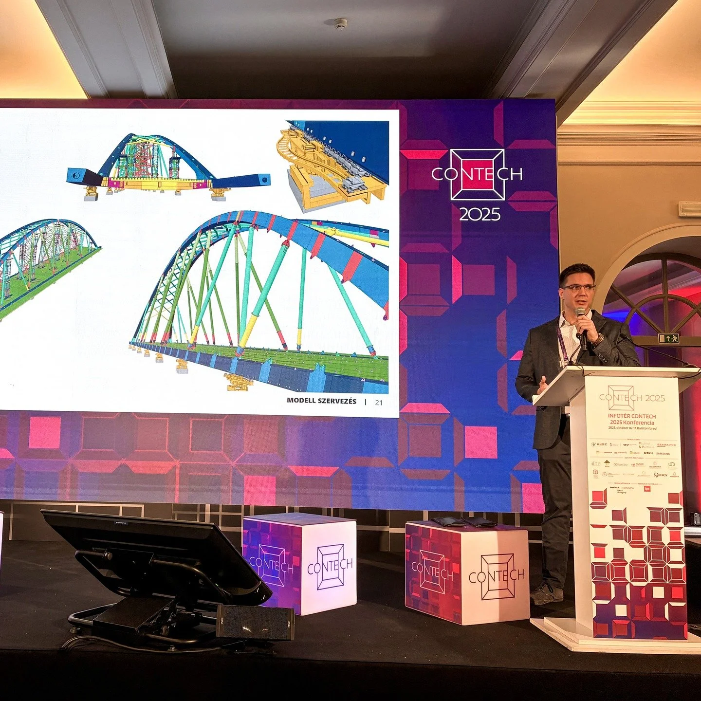 🏗️ Infot&eacute;r Conference 2025 &ndash; Award winning Moh&aacute;csi Danube Bridge

The design of the new Moh&aacute;cs Danube Bridge was carried out in a complex digital environment. Together with our design partner, Főmterv Ltd., we created a BI