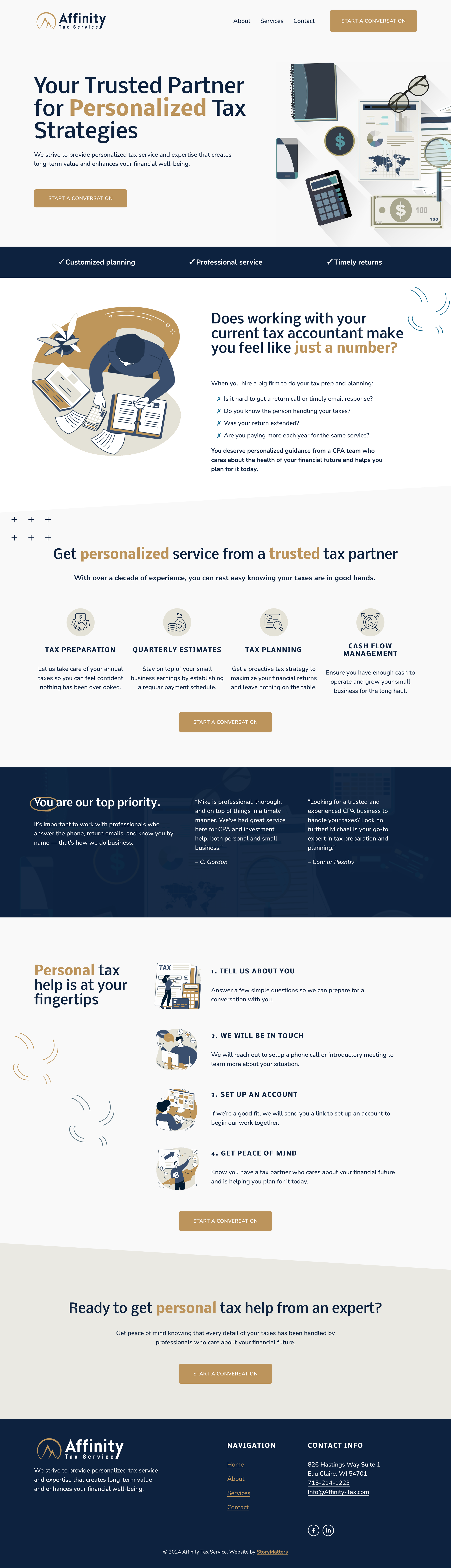 Affinity Tax Website Design Package