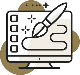 Digital drawing tablet with pen and design sketches