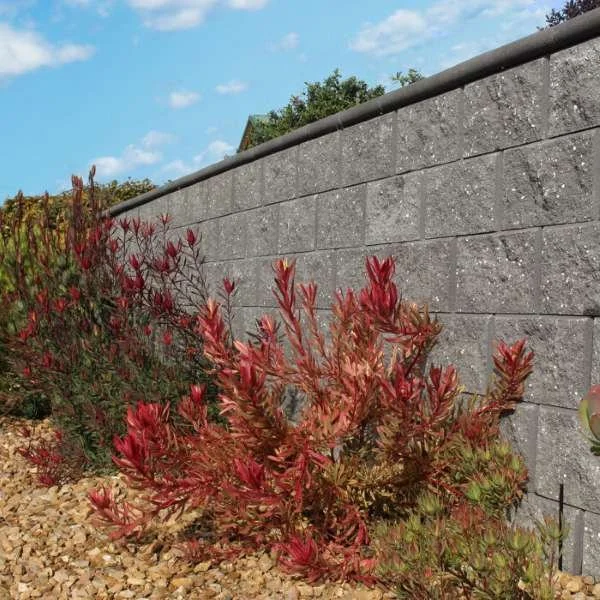 Rockface Block Bluestone retaining wall