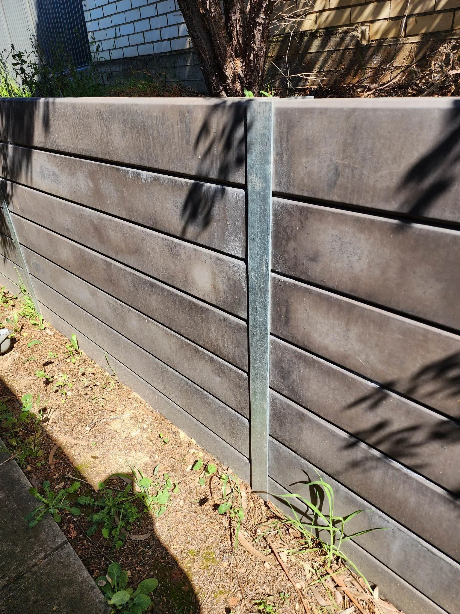 retaining wall in garden