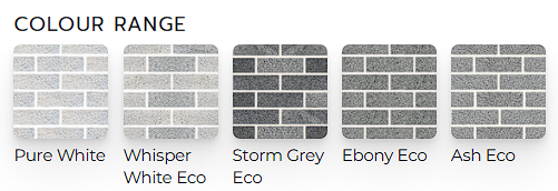 Exposed Premium Bricks color range.