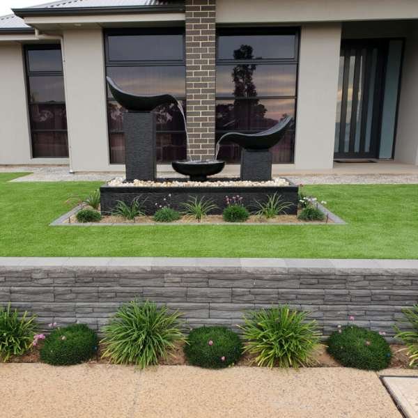 Flagstone Garden retaining Wall