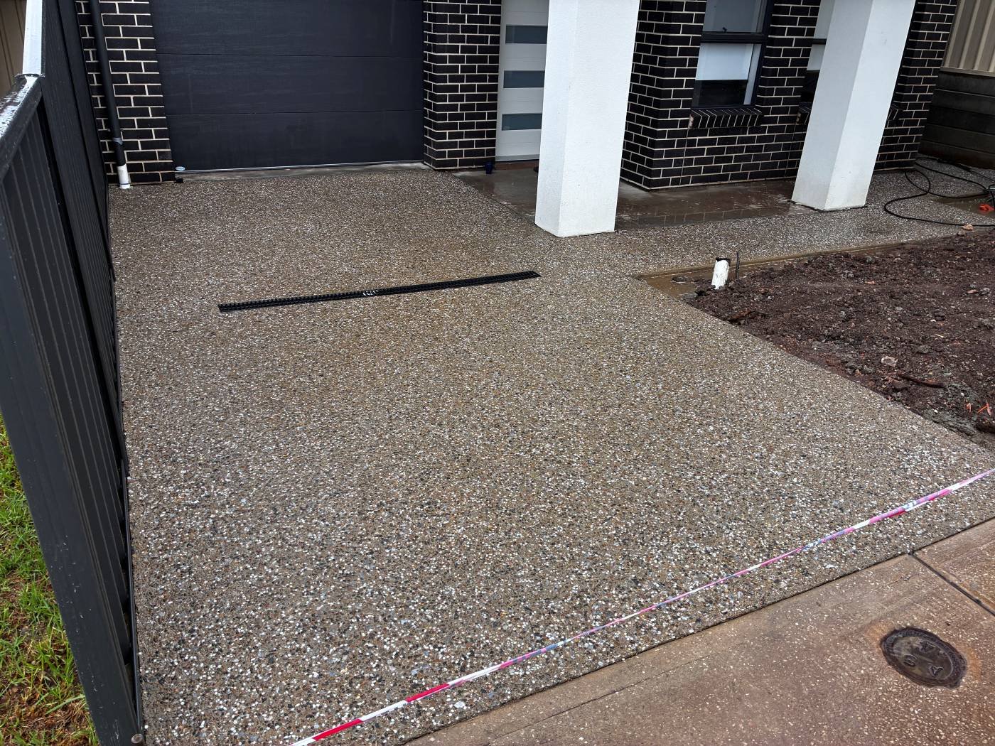 Aggregate concrete in a driveway in Holden Hill