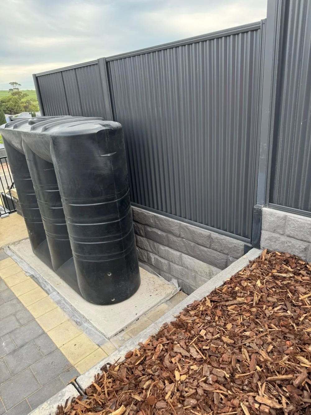 retaining walls with extra posts  grey color