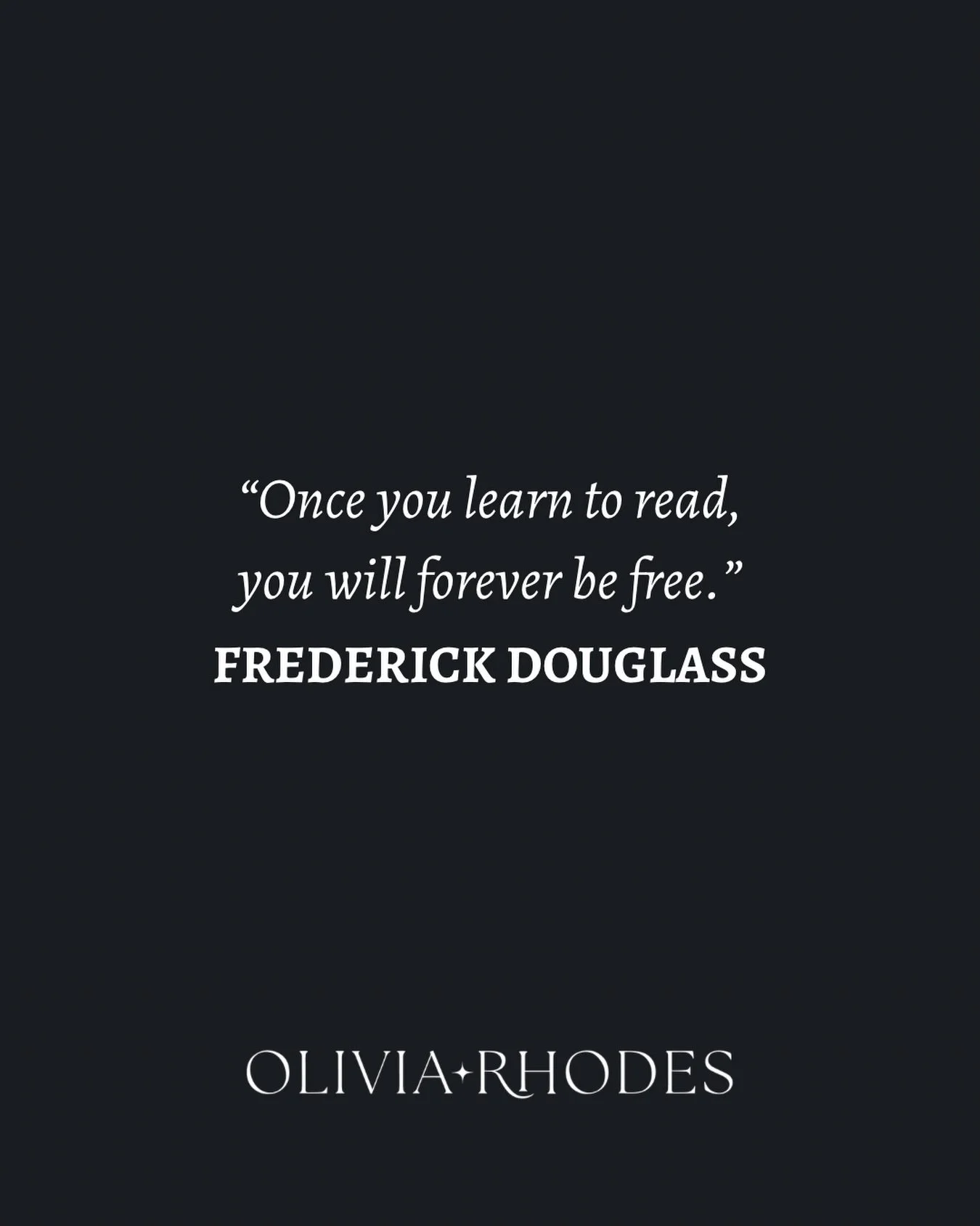 &ldquo;Once you learn to read,
you will forever be free.&rdquo;
- Frederick Douglass

The greatest superpower is knowledge, and the strongest weapon is education✨

xx

#quoteoftheday #QOTD #rhodeswrites