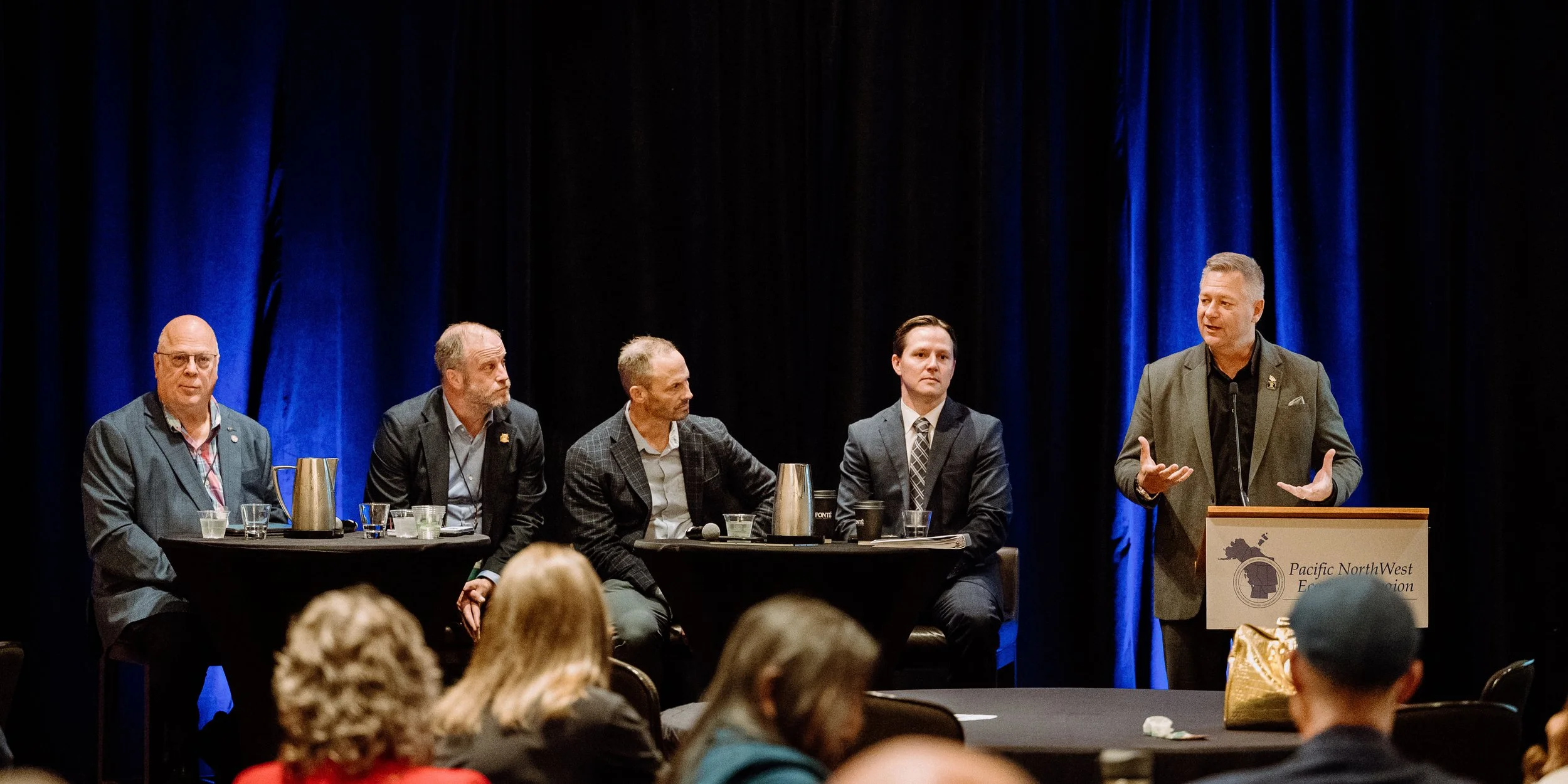 L-R: Rep. Kevin McCabe, AK Legislature; Darren Brewer, City of Cranbrook; Chris Prokop, AltaGas; Hon. Devin Dreeshen, Gov. of Alberta; MLA Shane Getson, Gov. of Alberta