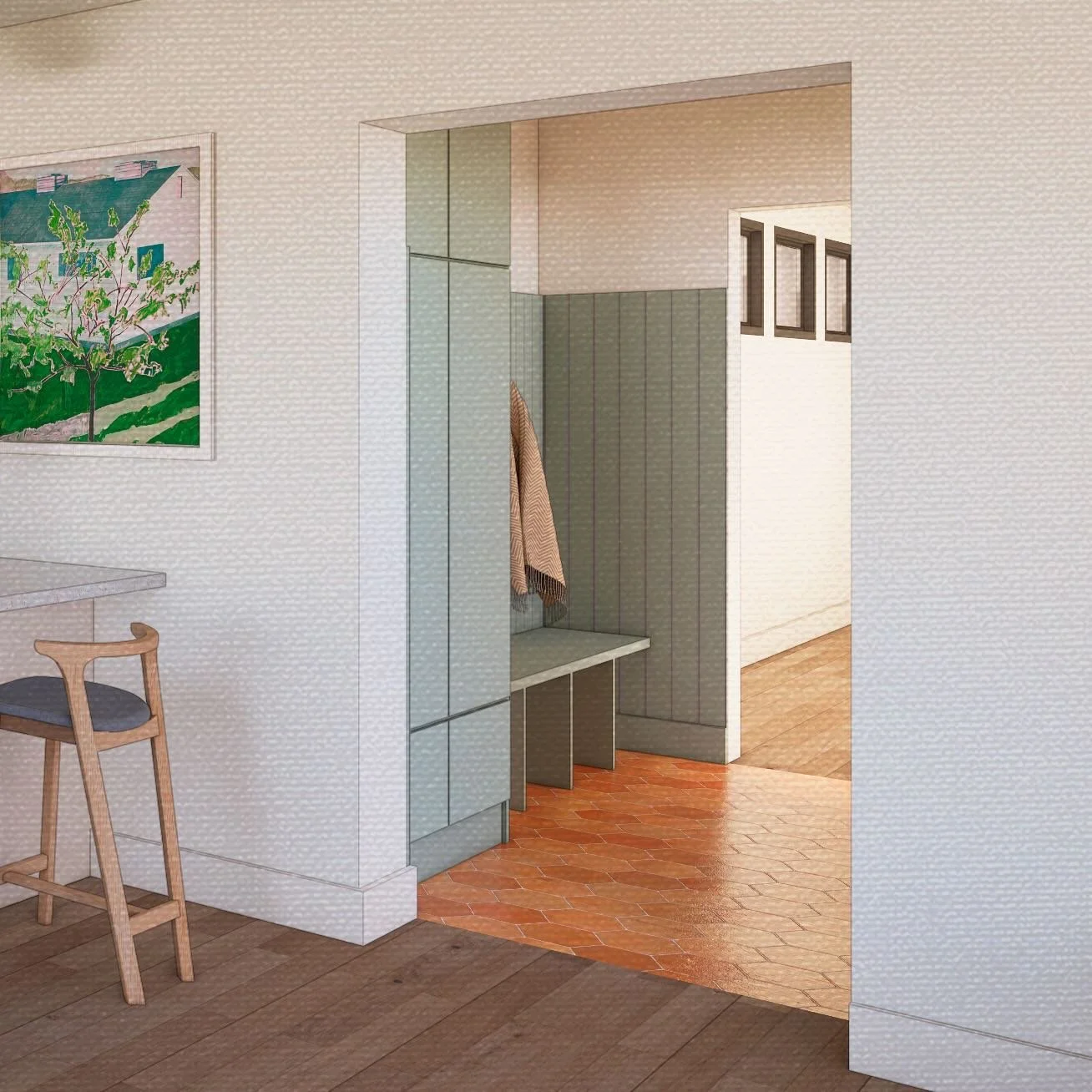 From render to on-site progress shots, swipe to see how the rear entry of our St. Johns project is coming to life . We love watching this space take shape!

Wall art by @nickmcphail
