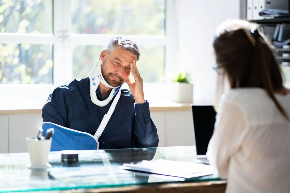 Worker recovering from a workplace injury