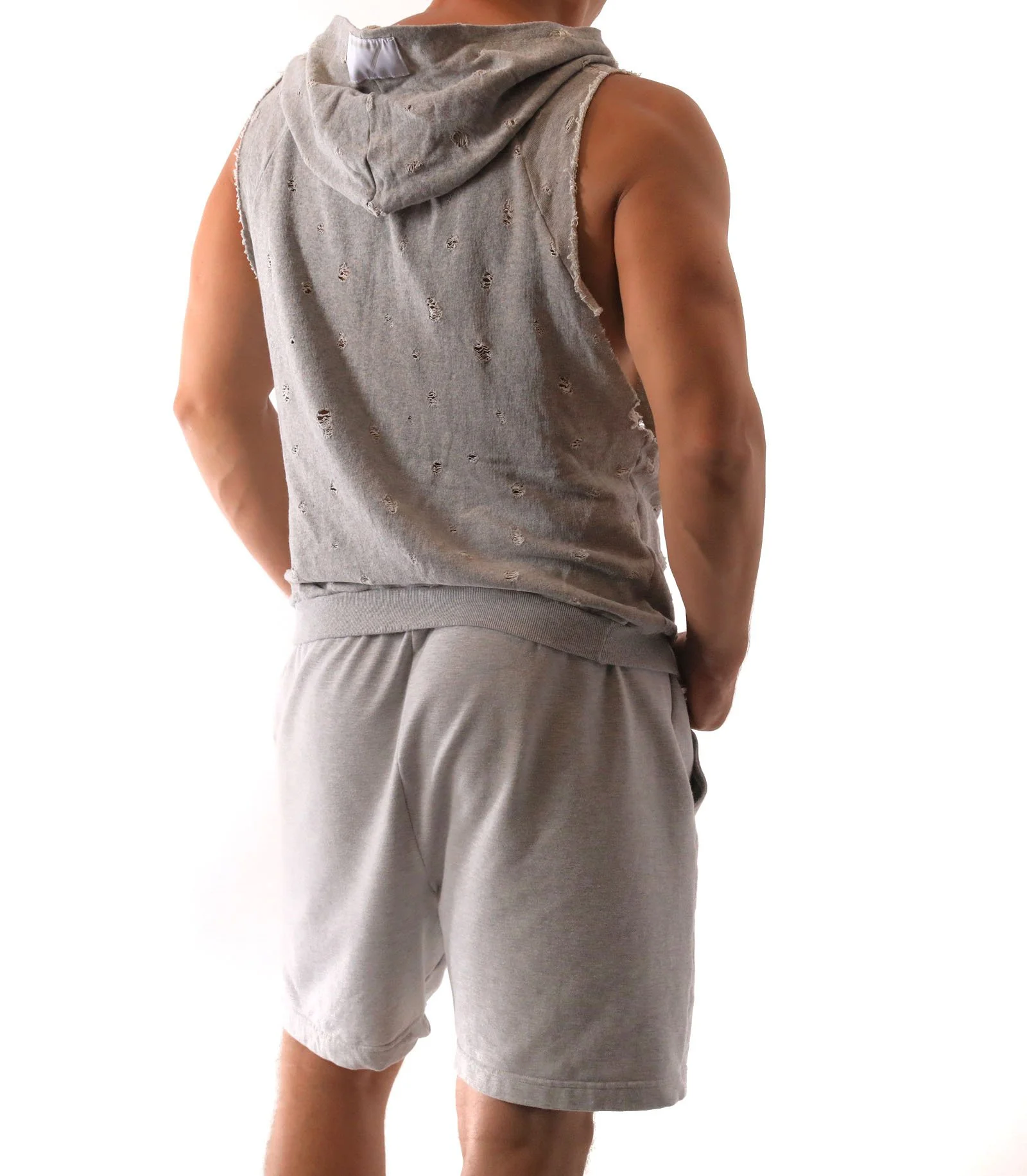 Sleeveless Hooded Zipper Sweatshirt