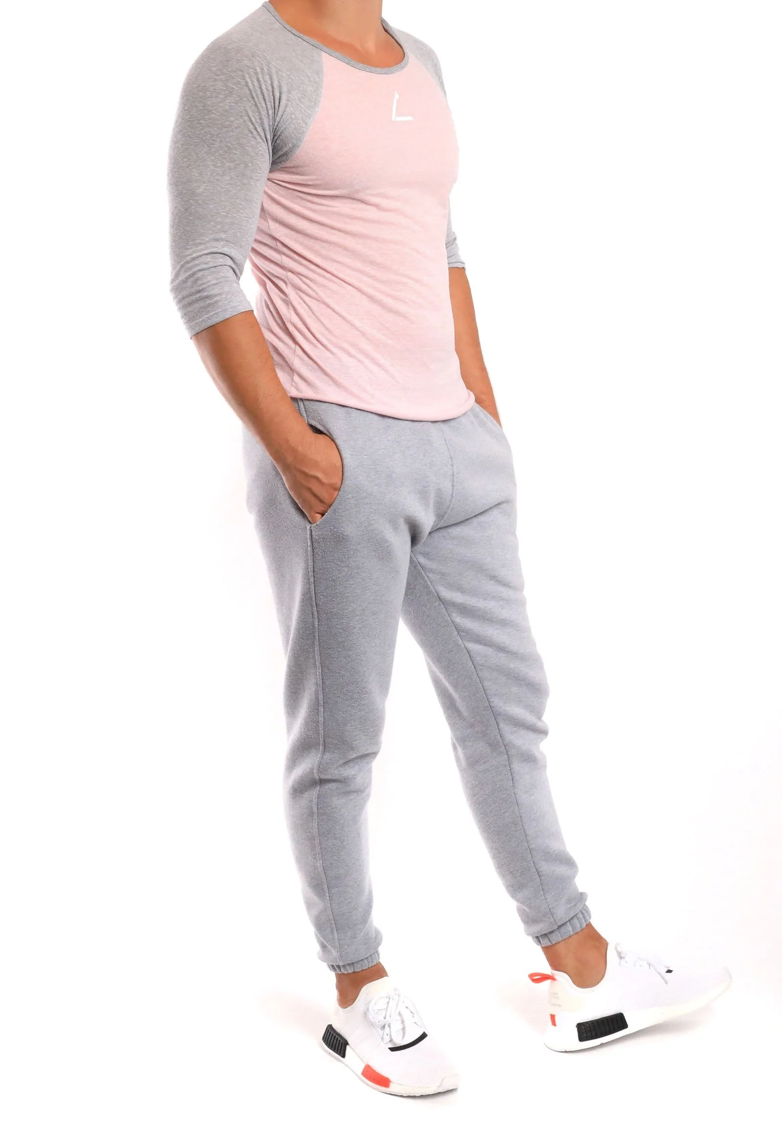 MENS 3/4 SLEEVE BASEBALL RAGLAN Tee SHIRT