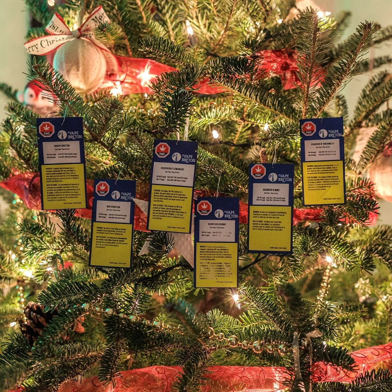 The 6 vapes of Christmas hung on the tree with care. With tidings of comfort and joy blown into the air. 

Grape Breton
Watermelon
Raspberry Lemonade
Berry Delicious
Islander&rsquo;s Mint
Peaches n&rsquo; Dreams 1:1 

#novascotia #christmas #nslc #ca