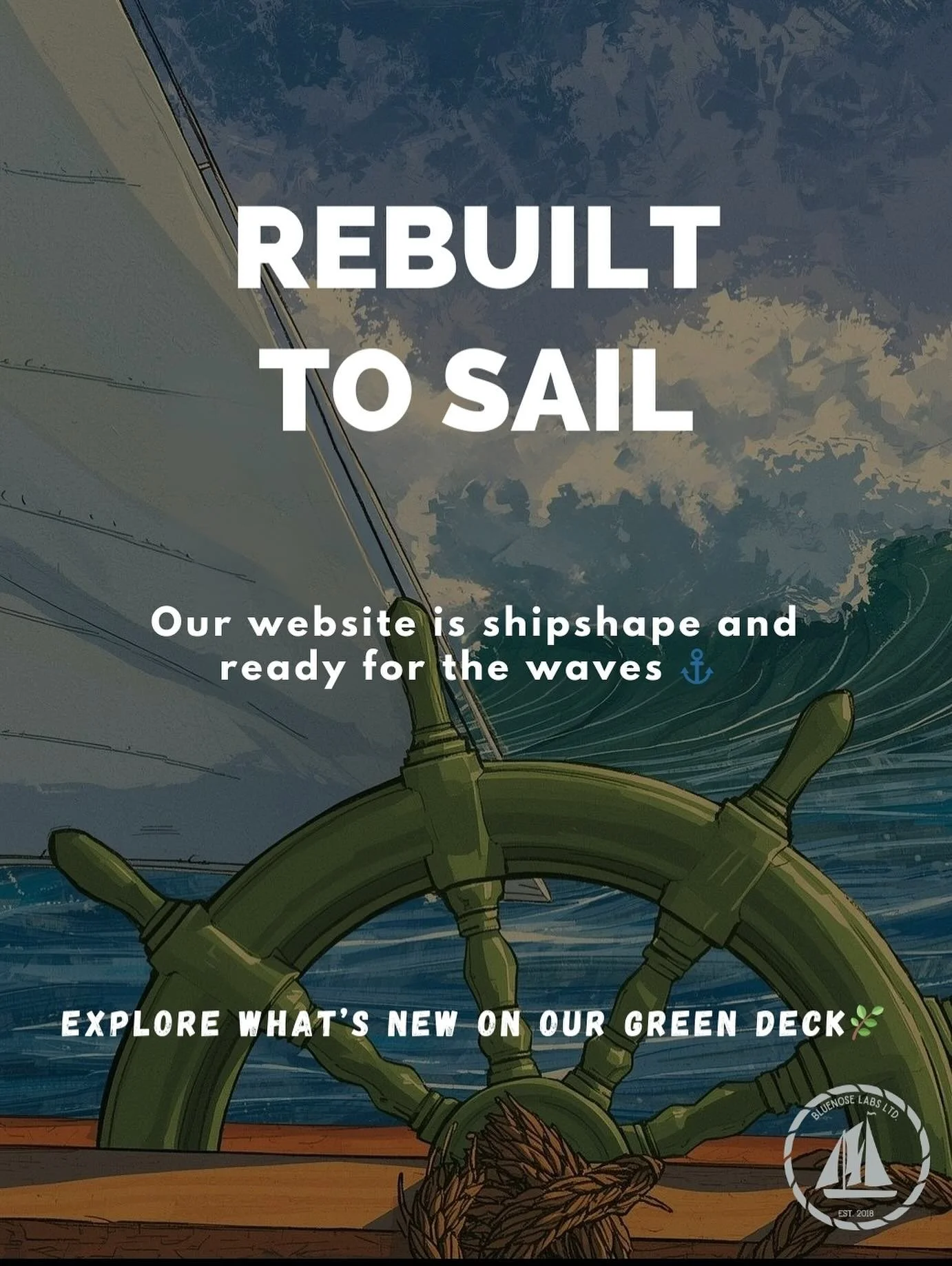 🚨 REBUILT TO SAIL 🚨
After some time below deck, we&rsquo;re back with fresh energy and a sleek website ⚓🌿

✨ whole new design
✨ Easier navigation
✨ Faster browsing

dive in &rarr; Link in bio 🌊
#cannabis #cannabiscanada #nslc #novascotia #alberta