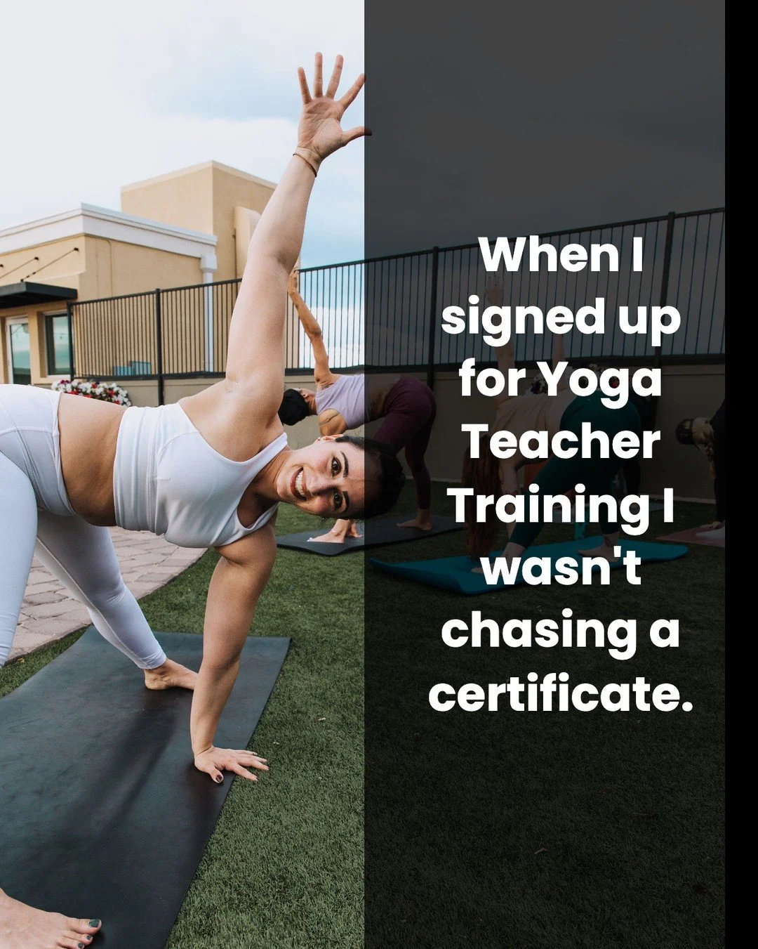 Not chasing a certificate. Chasing the version of you that's ready for more. 🤍 

Our Yoga Teacher Training starts in September! Link in comments to learn more or DM us with questions.