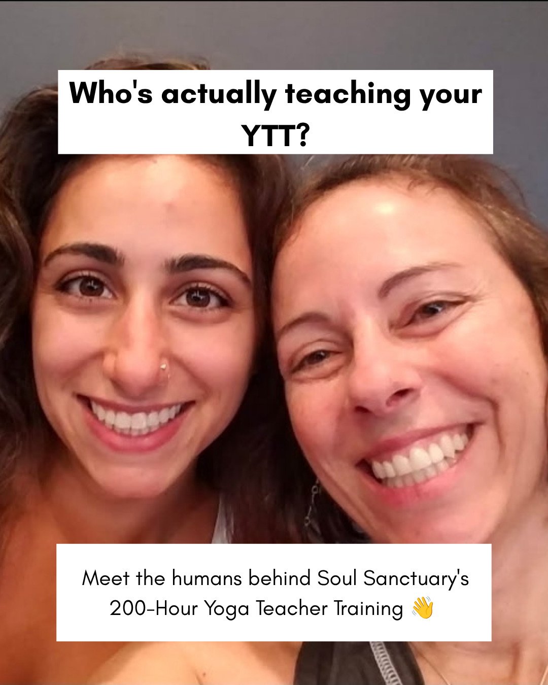 Who's actually going to be guiding you through 200 hours of yoga teacher training? 👋

Meet Shelley &amp; Giana &mdash; the humans behind Soul Sanctuary's YTT, and the two people who'll be walking alongside you through every pose, every question, and