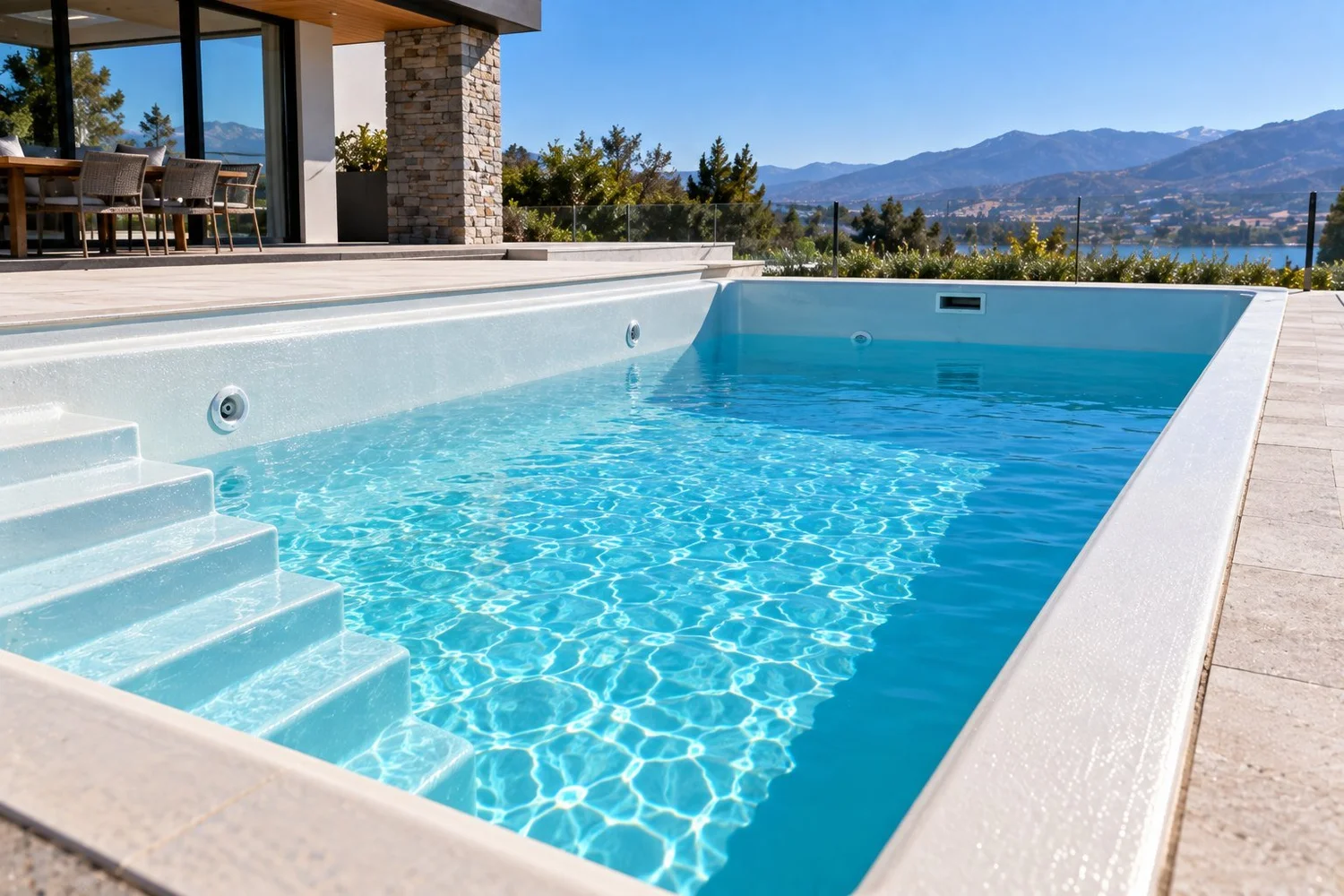 Piscina de fibra de vidrio