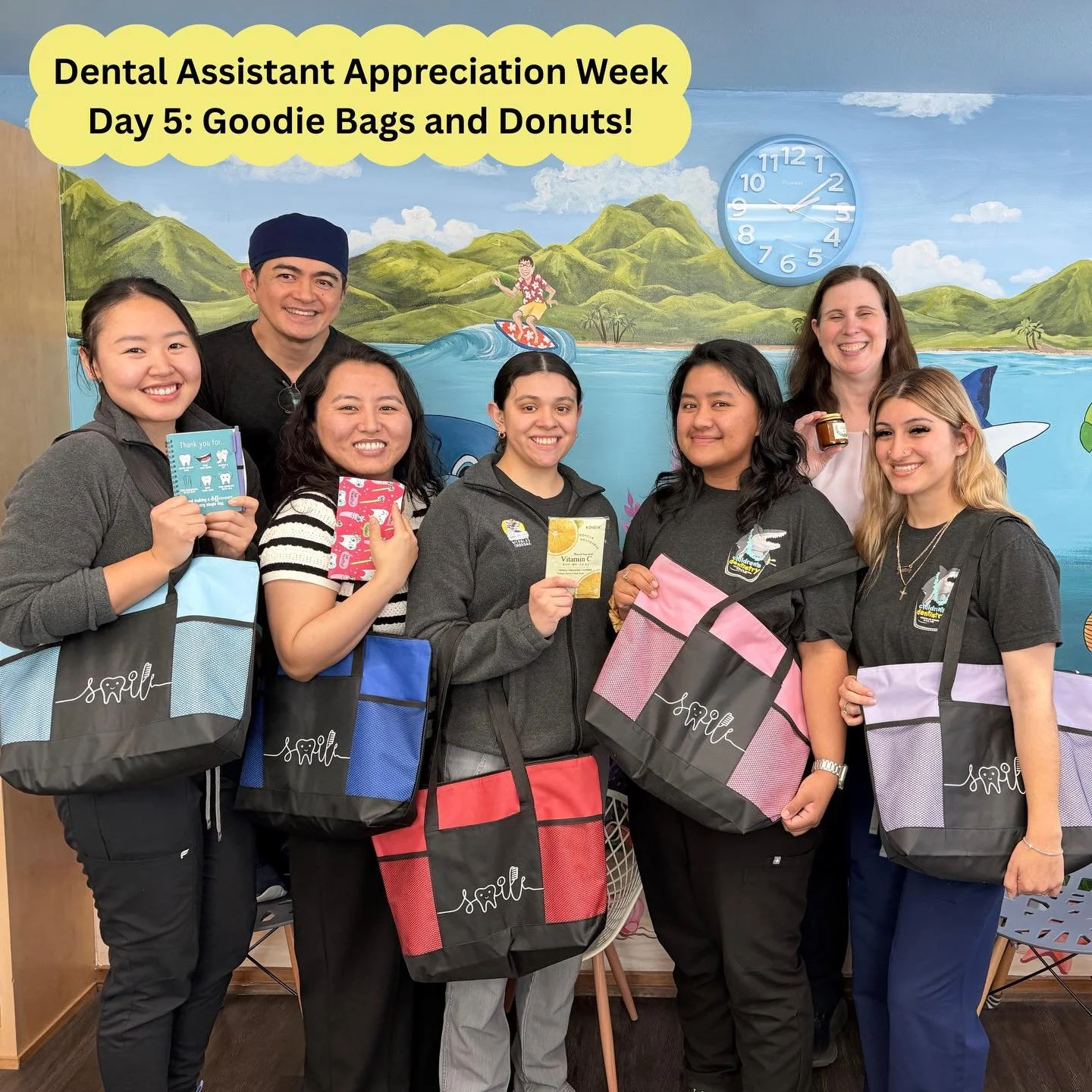 Dr. Nick surprised us with goody bags filled with fun treats and a donut break to wrap up the celebration. A little joy for the people who keep the energy high, the schedule steady, and the smiles nonstop &mdash; from the front office to the clinical