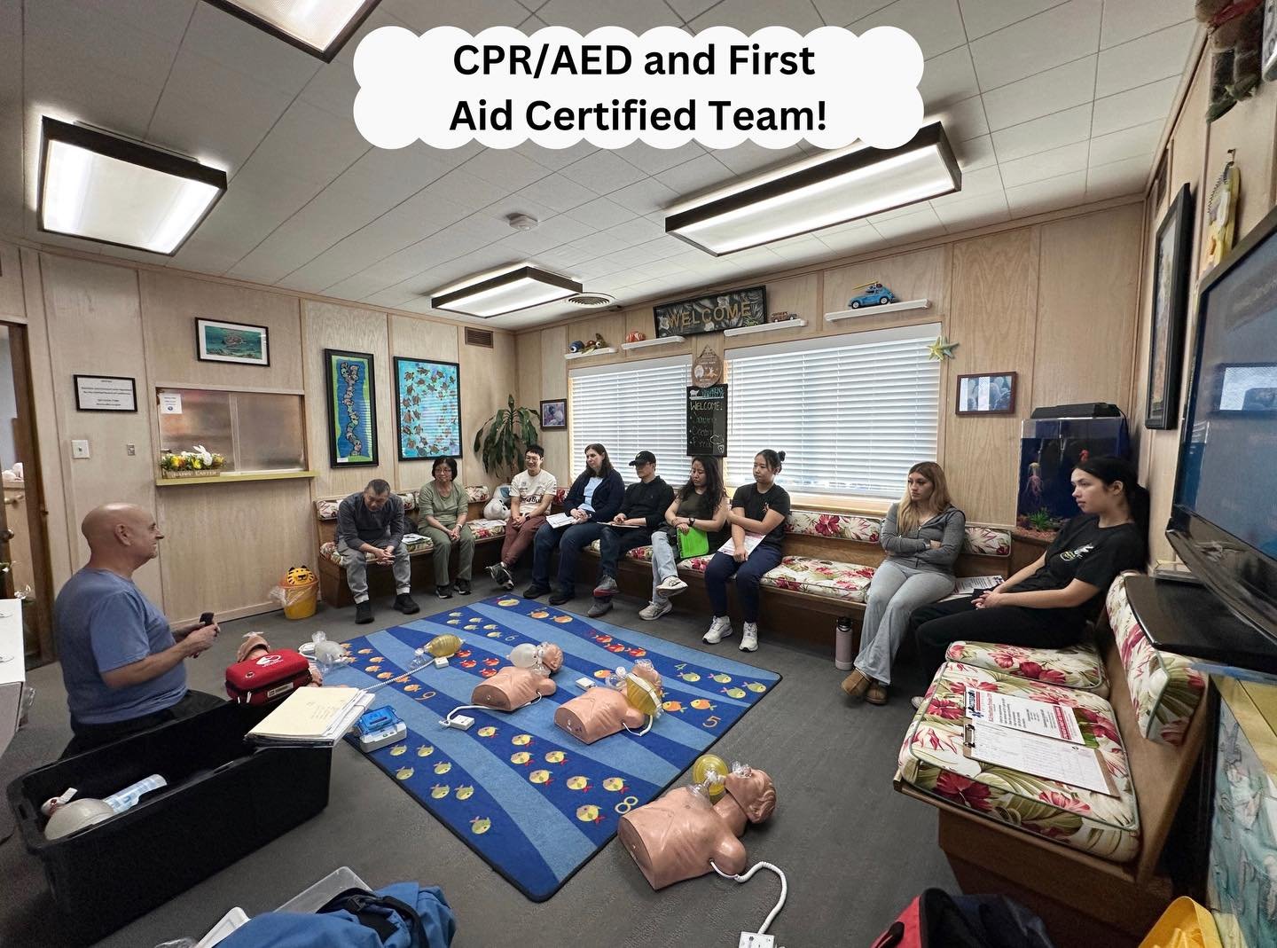 Throwback Thursday to a few weeks ago when our team completed our CPR/AED and First Aid training renewal! ❤️ Staying current with these certifications helps ensure our office remains a safe and prepared environment for our patients and families. It w