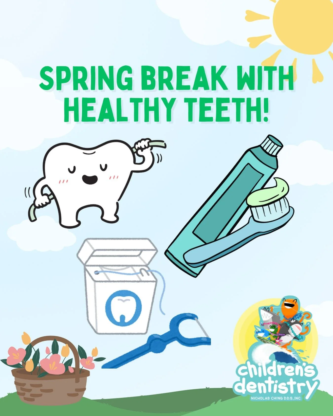 Spring Break is just around the corner, and we hope you have some fun adventures planned! Don&rsquo;t forget to pack your &ldquo;smile kit&rdquo; with a travel toothbrush, paste, and floss to keep your routine going on the road. Safe travels to all o
