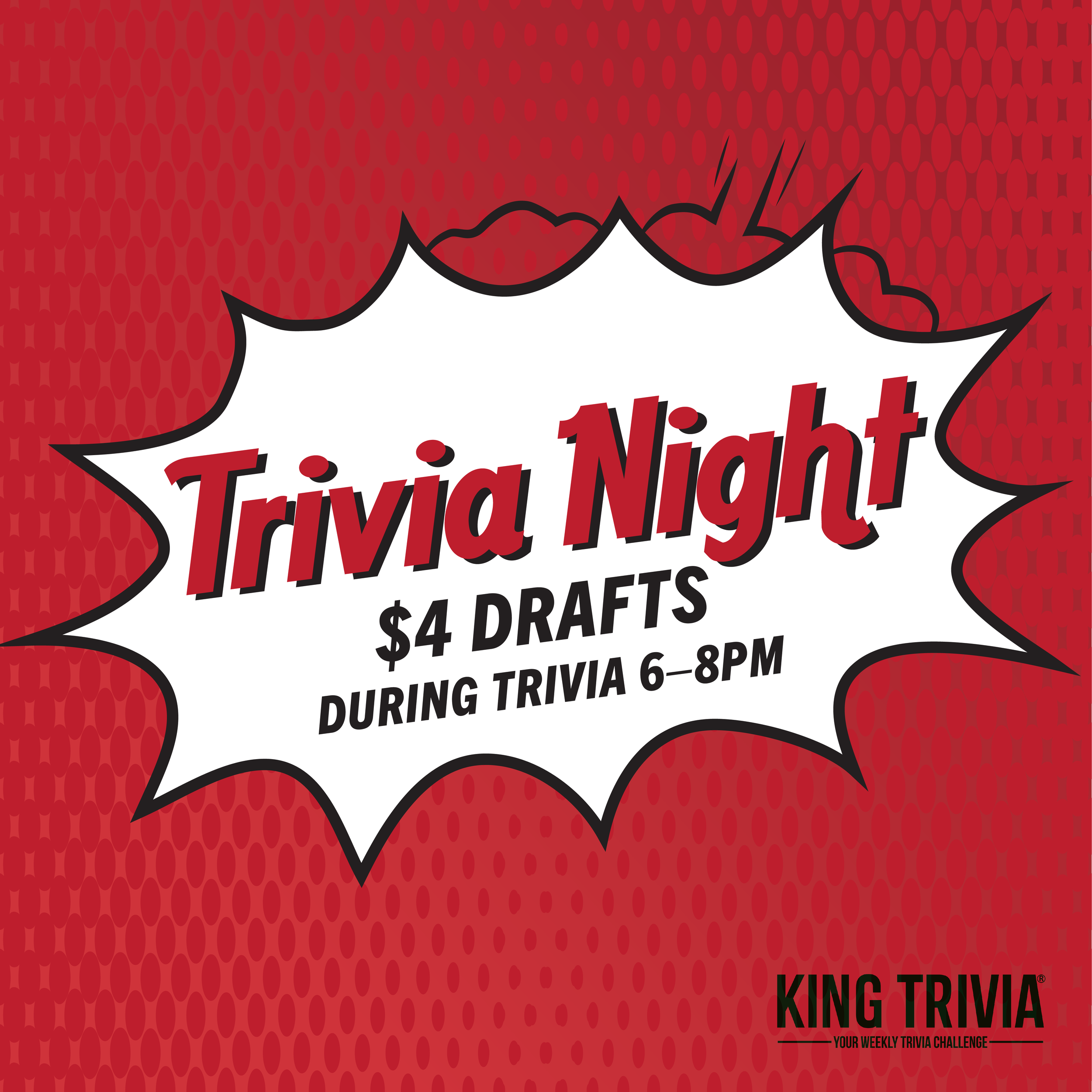 Trivia w/ $4 DRAFTS & Industry Night