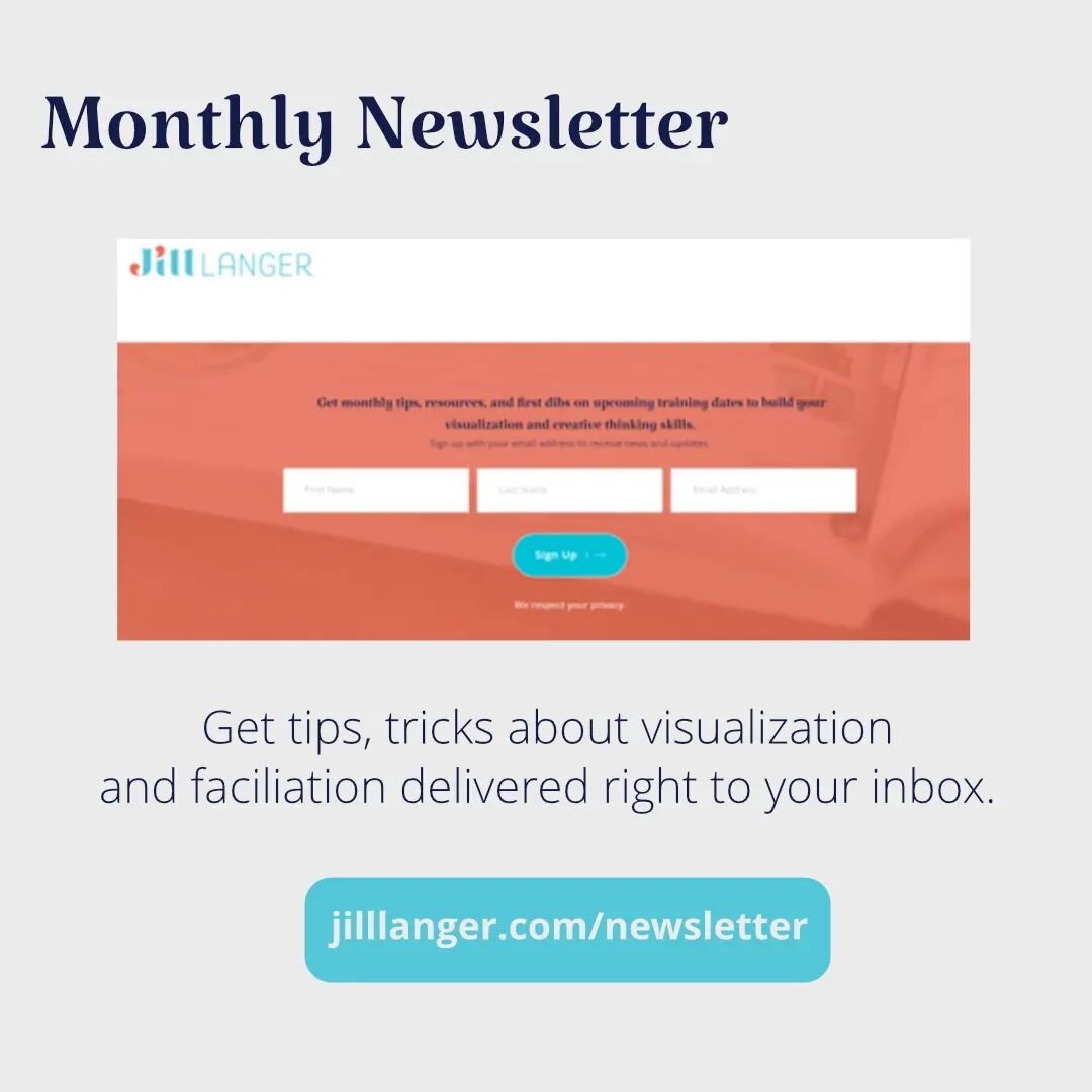 The best way to keep in the loop about visualization and other topics that I&rsquo;m exploring is to join my monthly newsletter.

At the end of each month, I share tips, tricks, and insights on using visualization in my business to support my facilit