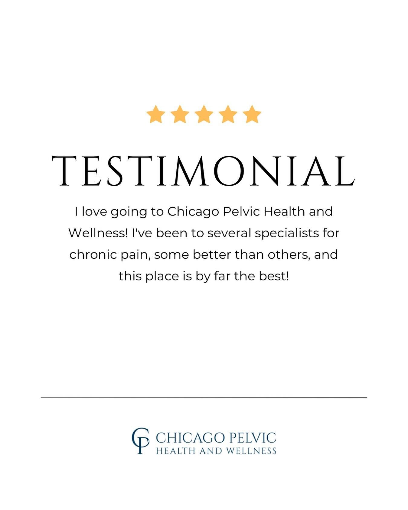 ✨Testimonial Time✨

Many of our patients have had the runaround with their care- seeing several different specialists, physicians,  and some even several different physical therapists. 

❤️ We are honored to be a safe and trusting haven for our patie