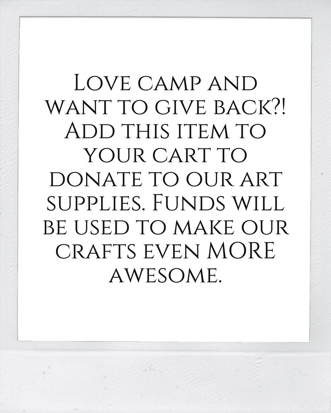 Camp Art Supplies (donation) — Camp Inglewood