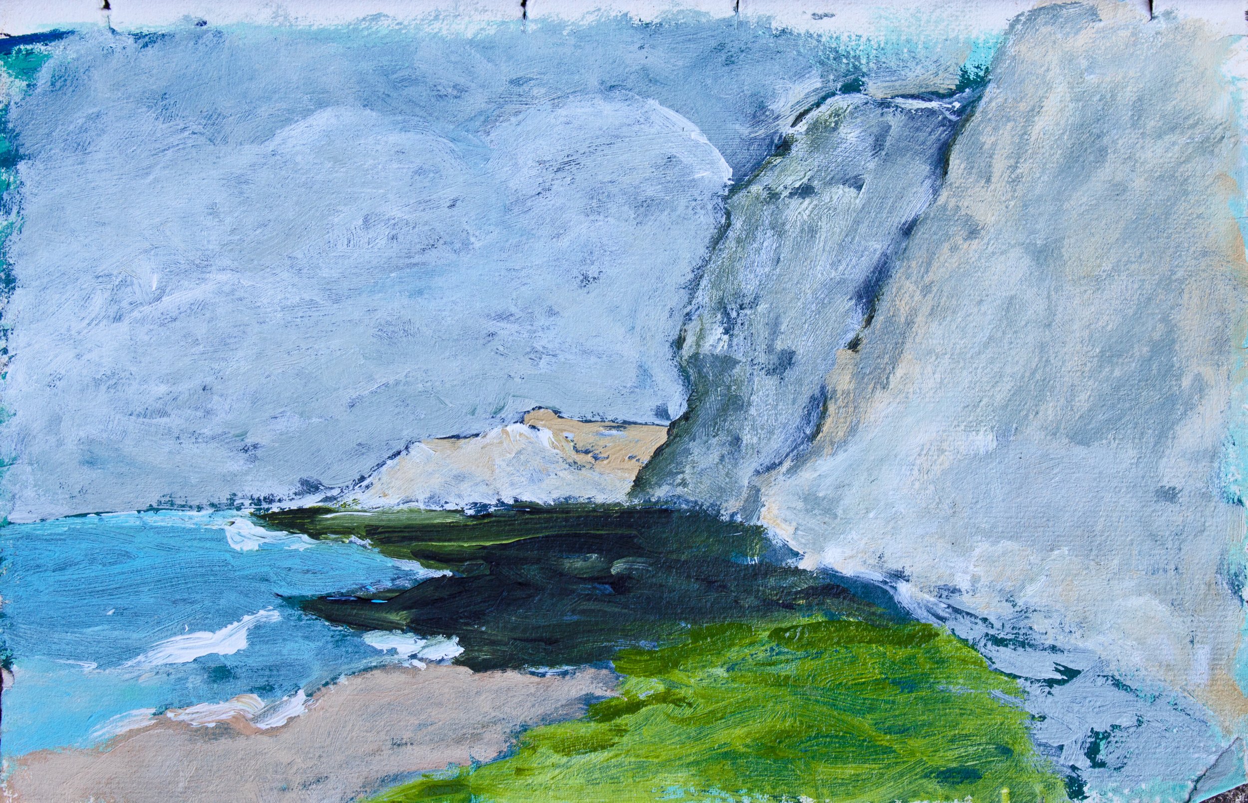Here Before Me
12" x 8"
acrylic on handmade paper