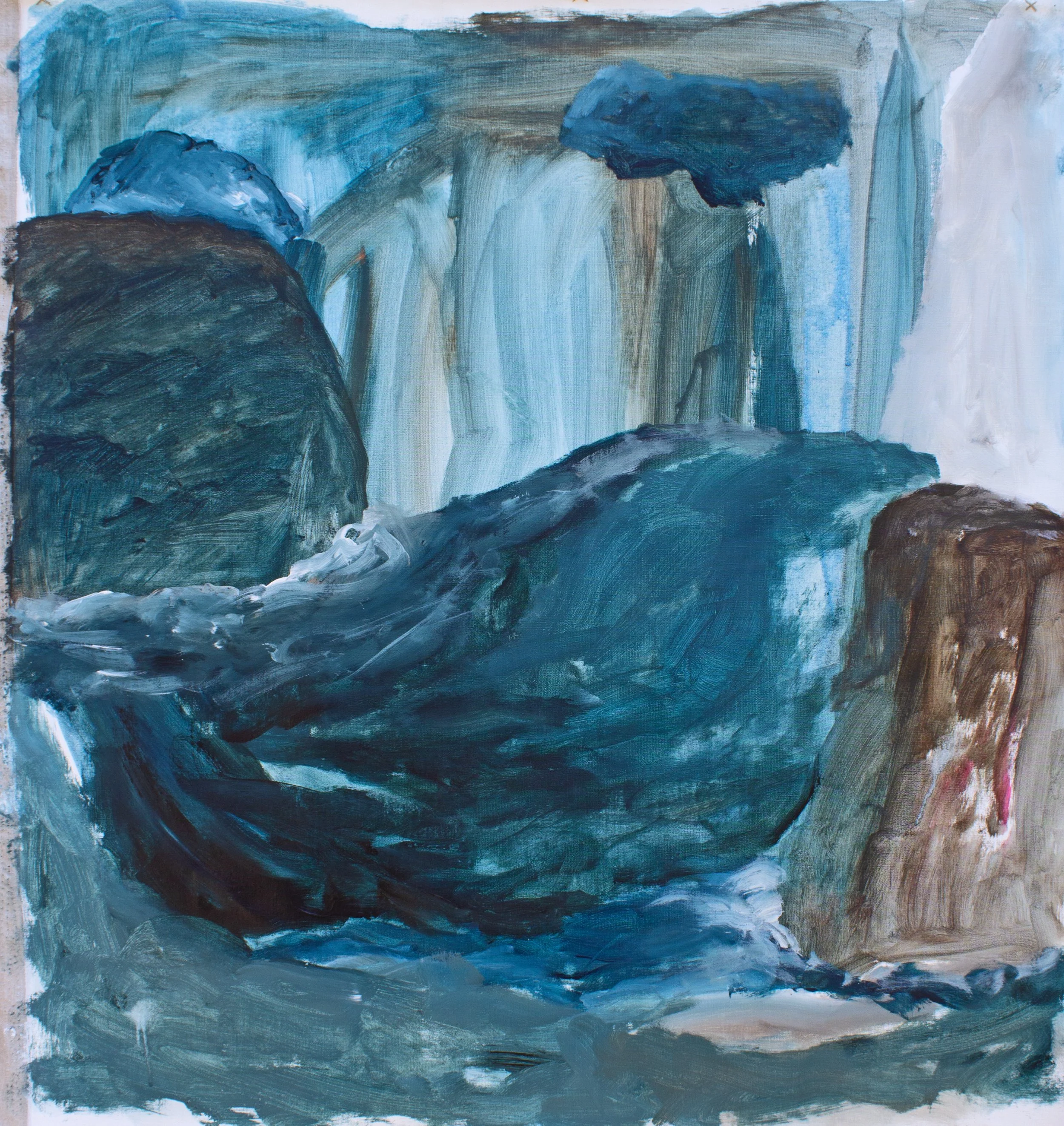 Blue Lagoon
34" x 36"
acrylic on loose canvas