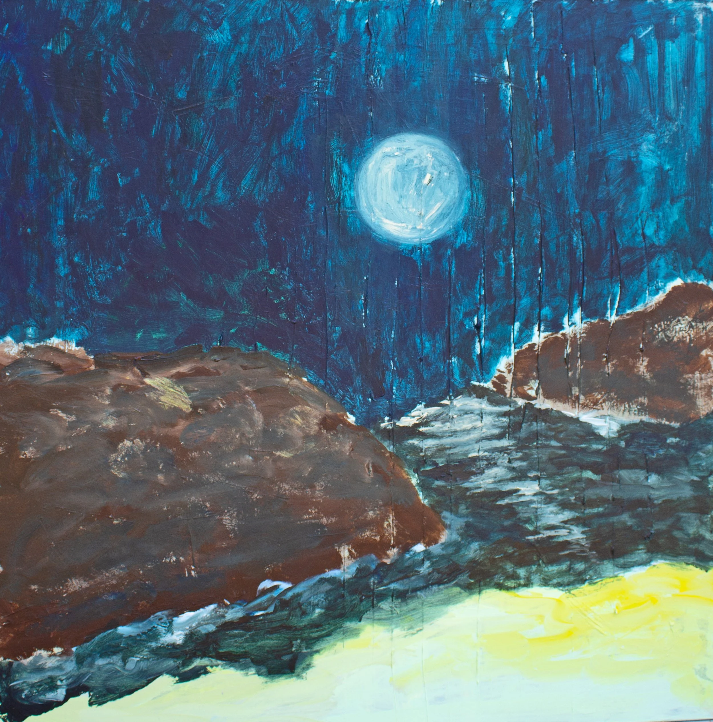 Moonlit 
36" x 36"
acrylic on canvas