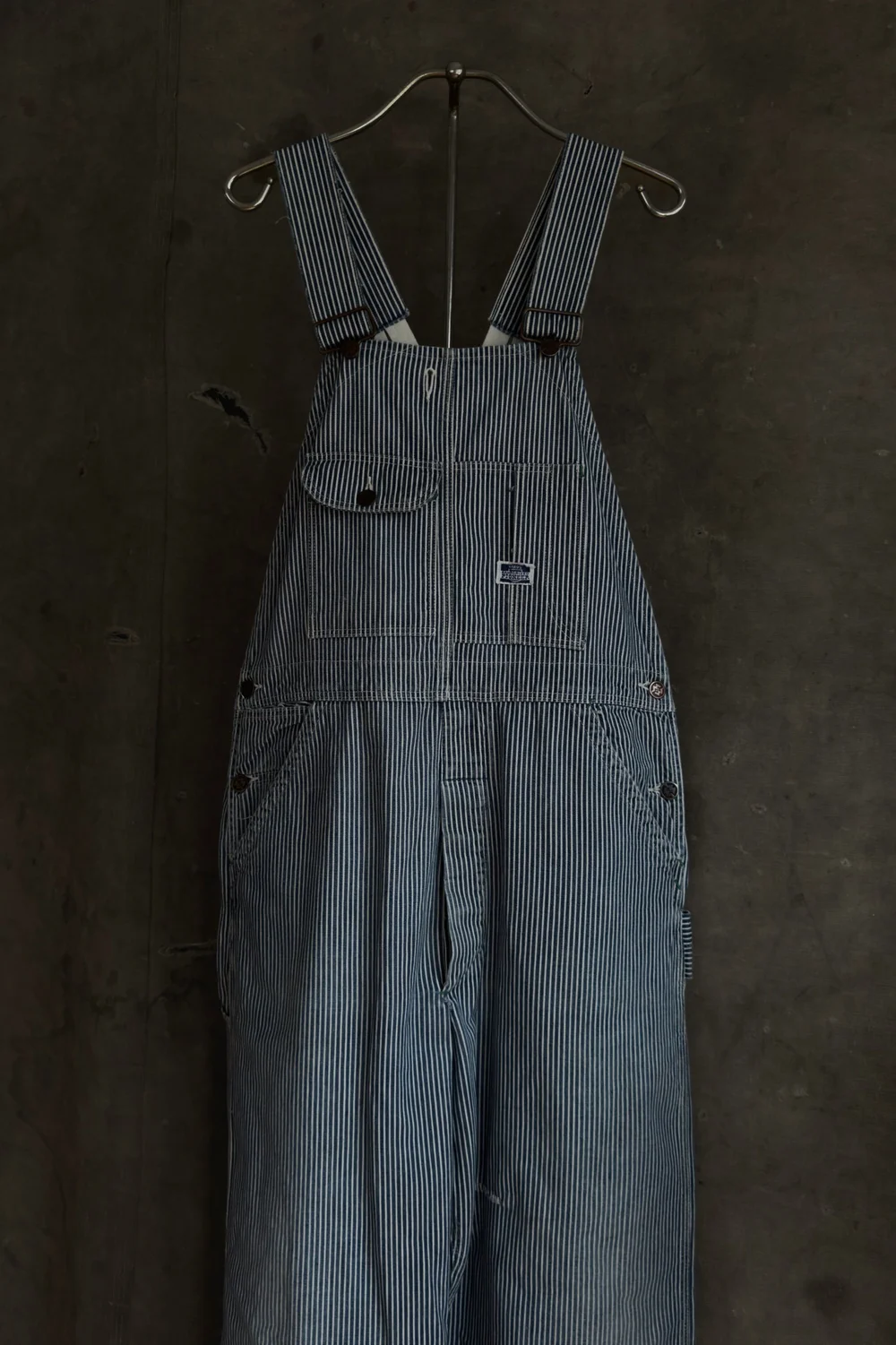 1930s Montgomery Ward 'Pioneer' Hickory Stripe Bib Overalls — The