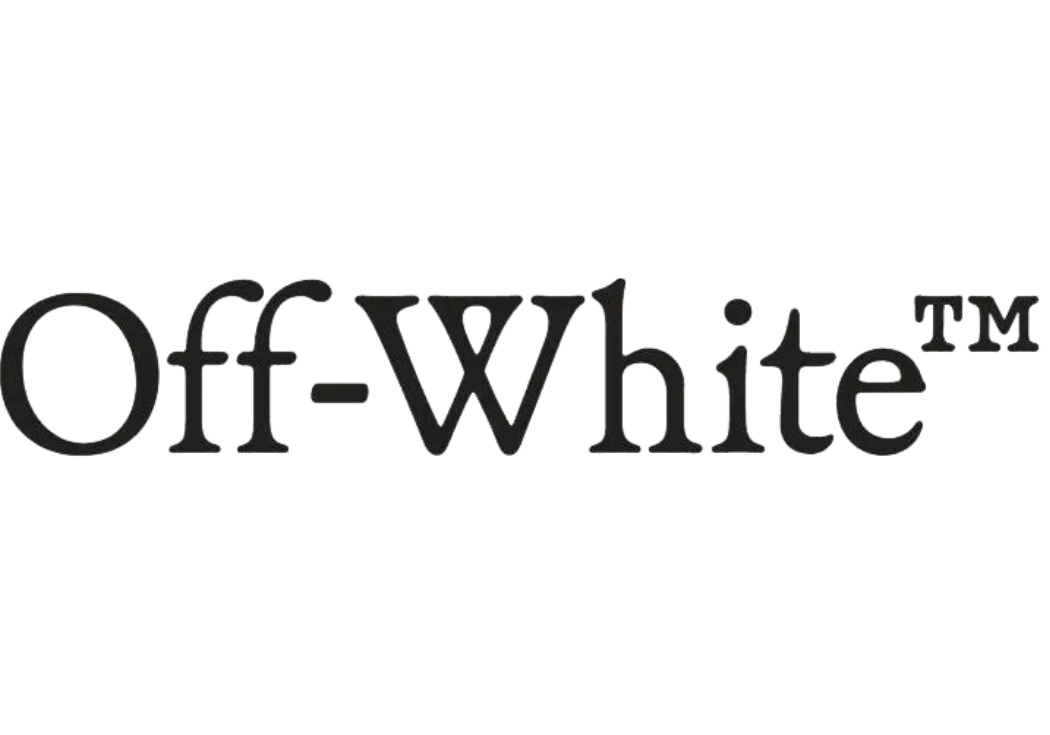 Logo in black text that says "Off-White" with a small trademark symbol.