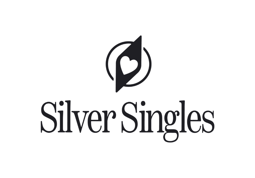 Silver Singles logo with a heart symbol inside a circle and the words "Silver Singles" below.