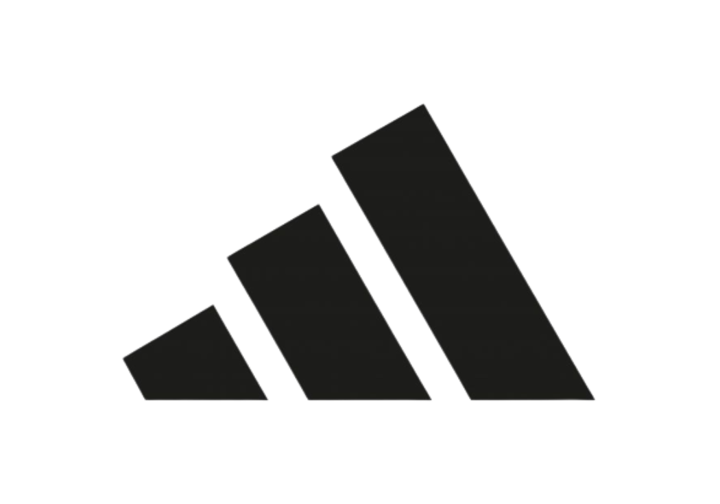 Black and white upward stair steps with the Adidas logo in the top right corner.