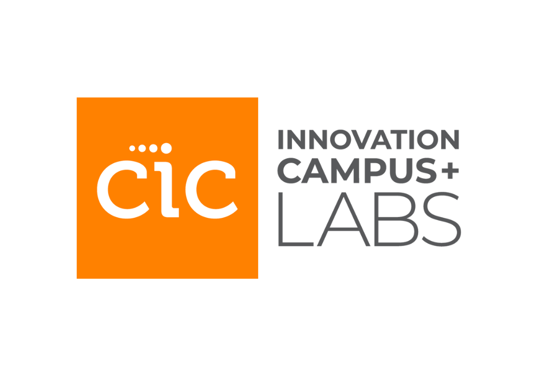 CIC logo with orange square background and white text, next to the words 'Innovation Campus+ Labs' in gray and black text.
