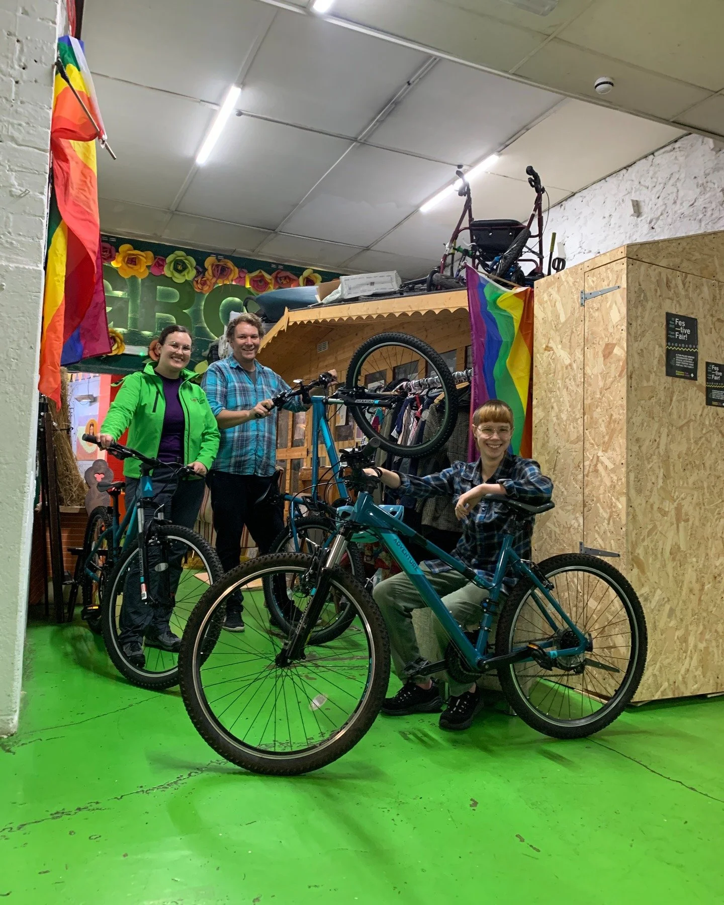 Have you heard about lifecycle, our free communtiy bike hire scheme? We have a selection of bikes, locks, lights, and helmets for you to take for a spin!

All you need to do to hire a bike for the day is pop down to The Plot and bring something you c