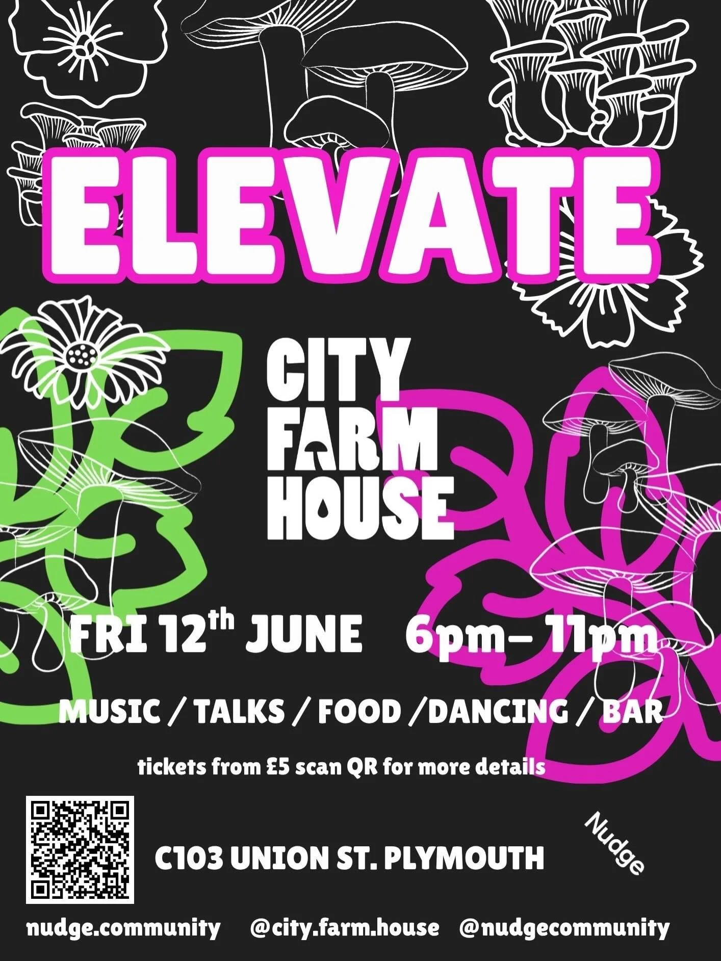After the roaring success of our launch party @city.farm.house we are so pleased to have booked in Friday 12th June for another  night of great music, delicious food, interesting talks and community  togetherness in City farm House HQ @ C103 - one of