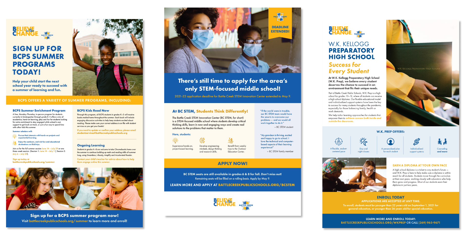 Print ads for enrollment campaign