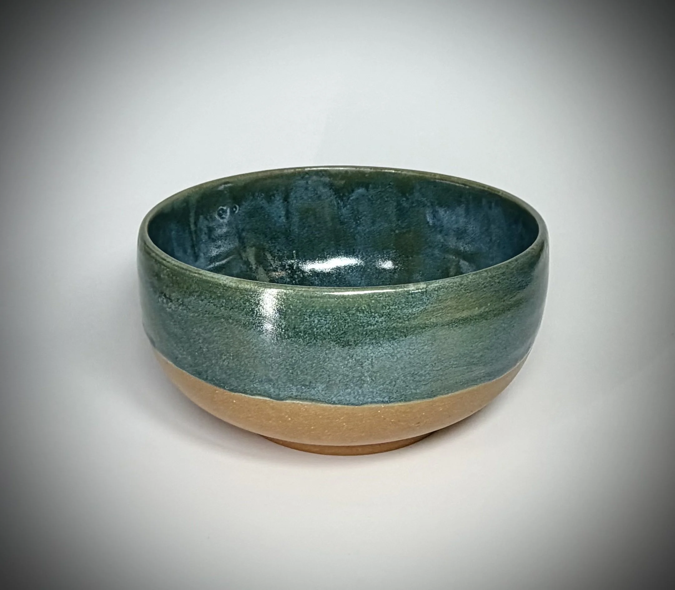 Medium Serving Bowl with Green Glaze