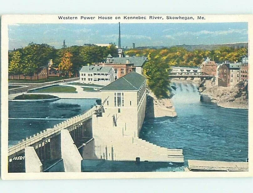 Western power house on Kennebec River Skowhegan ME