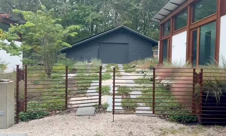 Native grasses, the warm patina of corten steel, and the delicate blooms of Aster &lsquo;Snow Flurry&rsquo; 

Architect: @joebmoorepartners 

Landscape Contractor: Moyer&rsquo;s Landscaping Services @andrewlmoyer 

General Contractor: @evergreenbuild