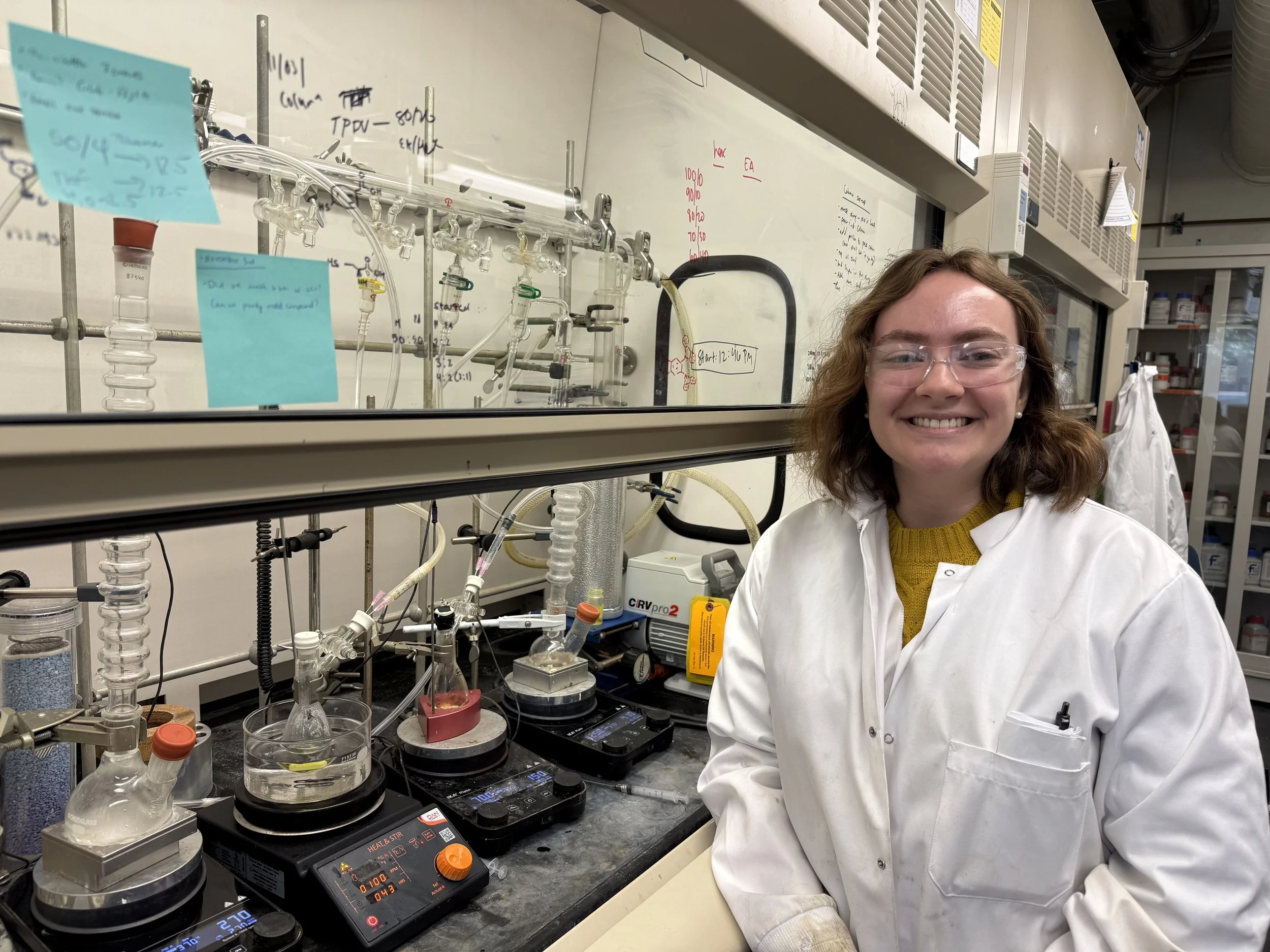 Delia running her first polymerizations