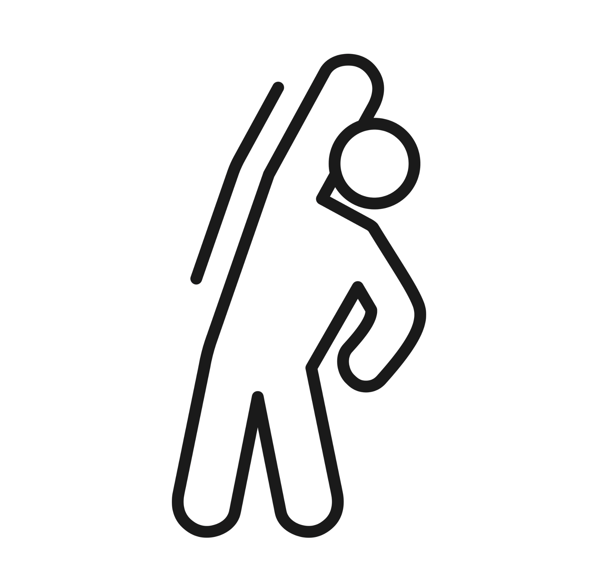 Black outline of a toothbrush, razor, comb, and scissors on a black background.