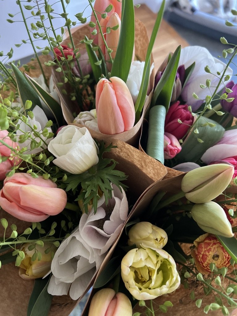 New!  Bright and cheery bouquet