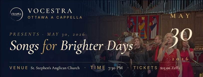 Songs for Brighter Days - Vocestra - at St. Stephens