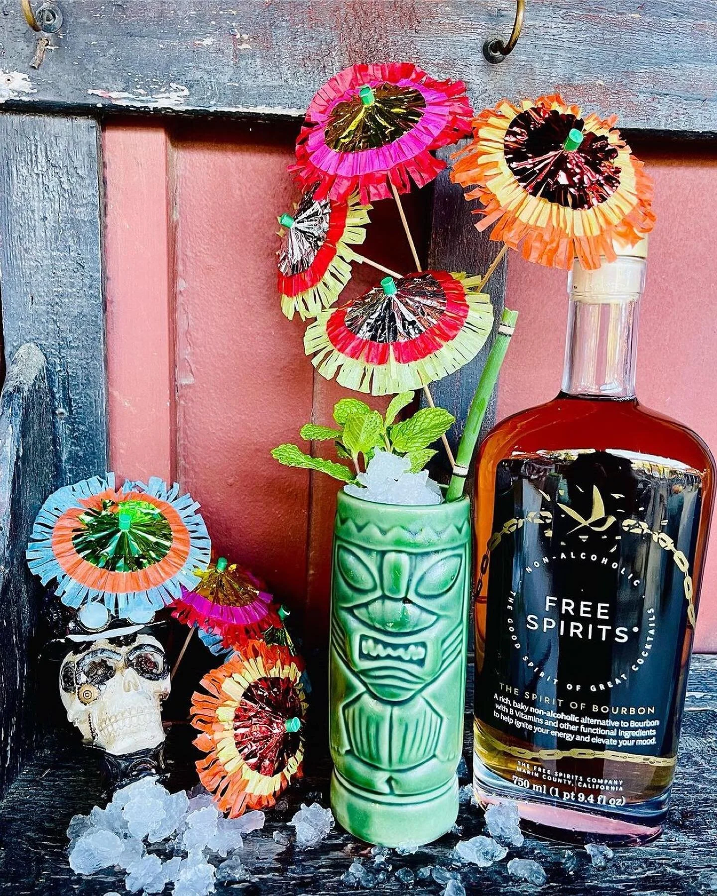 The Fancy Dressed Zombie with The Spirit of Bourbon#drinkfreespirits #allthebitter #zombiecocktail #tikicocktails #zeroproof #drinklikeyoumeanit 

The Zombie! A classic tiki drink that packs a serious  punch in its alcoholic form, a couple of these w
