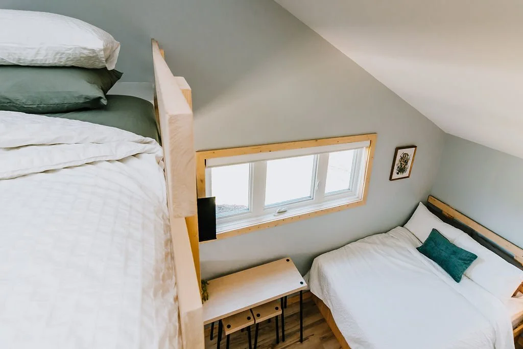 loft bed overlooking main floor