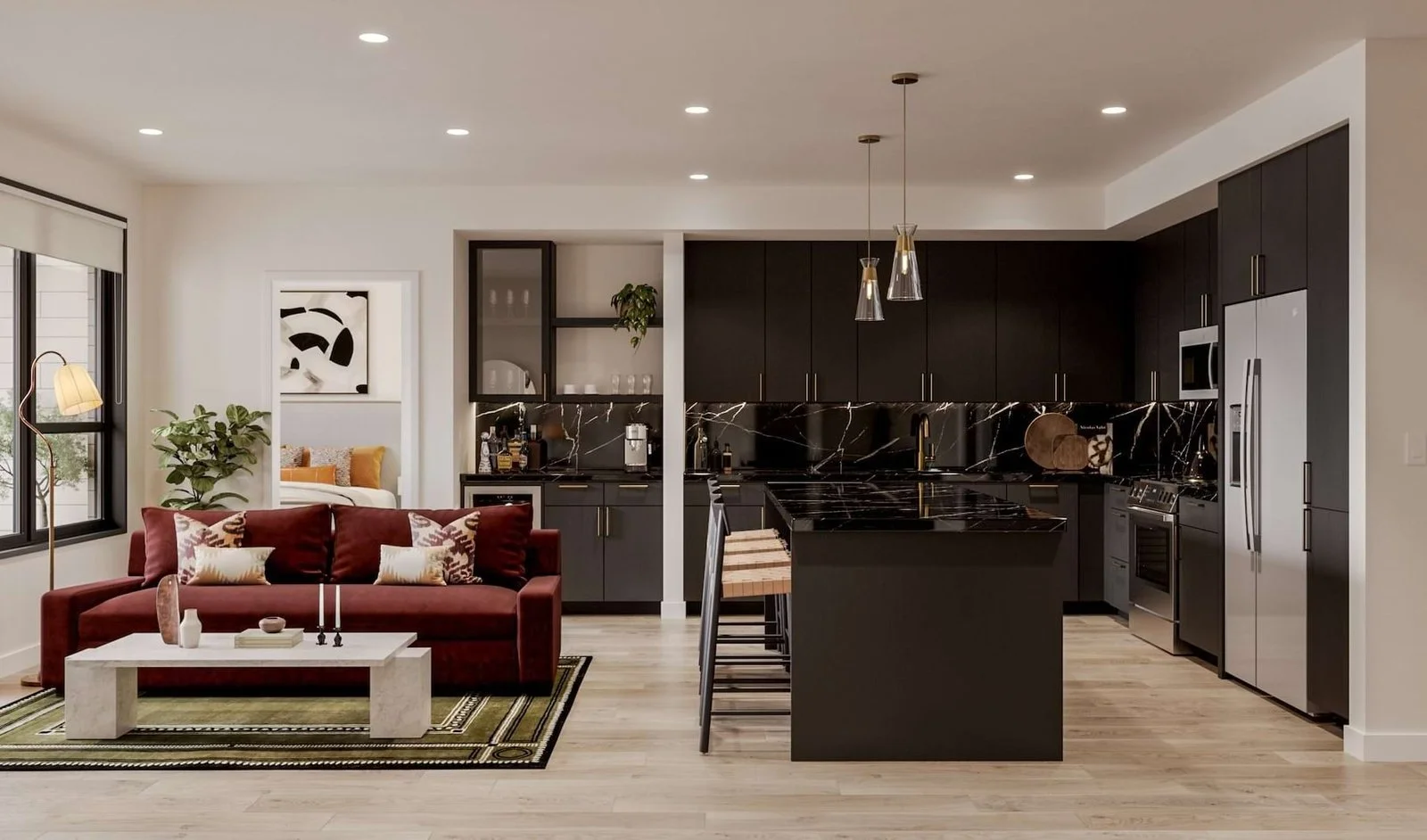 Leopold at Knox open living and kitchen