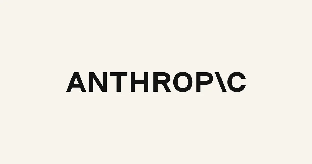 The Anthropic logo in black lettering on a cream background