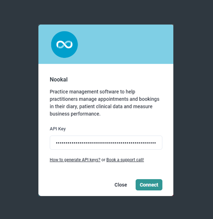 Enter your API credentials